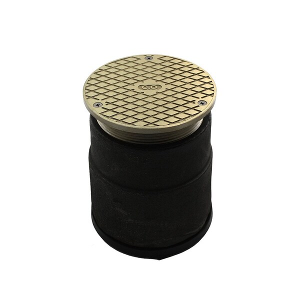 Jones Stephens 4in Adjustable Cleanout 4in Spud, 4in Gasket Connection, 5in Nickel Bronze Cover, 4in Plug D62443 - main